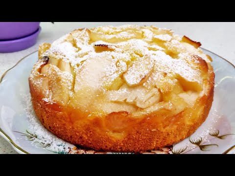 Schnell und einfach Apfelkuchen mit Orange, zarter und köstlicher