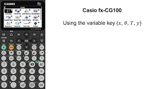 Using the variable key (x, θ, T, y) | Casio fx-CG100