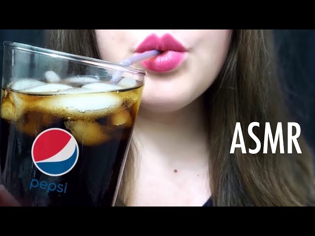ASMR Drinking PEPSI & Eating ICE 🥤 SATISFYING Fizzy Soda Sounds!