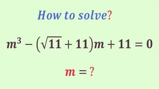 A Nice algebra math problem | Olympiad  cubic equation | radical problem | m=?