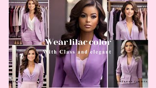 How to perfectly mix and match Lilac Color for classy look #model #style #fashion #arabia#outfits.