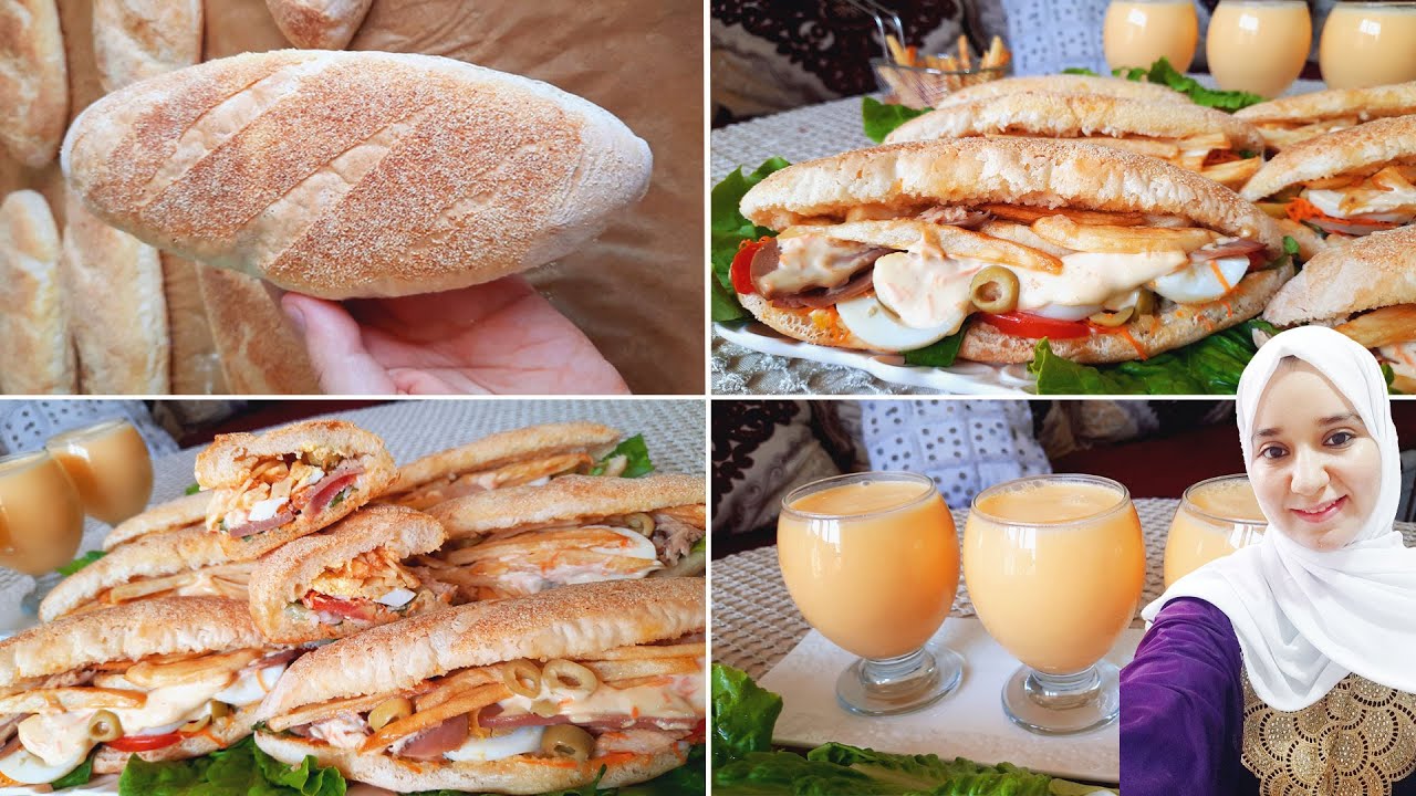 نساي طريق للمخبزة❌خبز الساندويتشات ديال المخابز بمكون سري بحشوة وصلصلة بنينة ينفعك للخرجات الصيفية