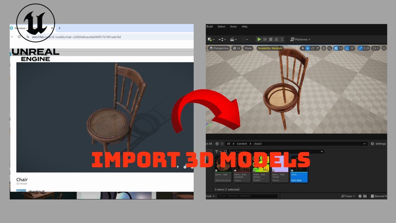 How to import 3D models into Unreal Engine 5 for FREE - YouTube