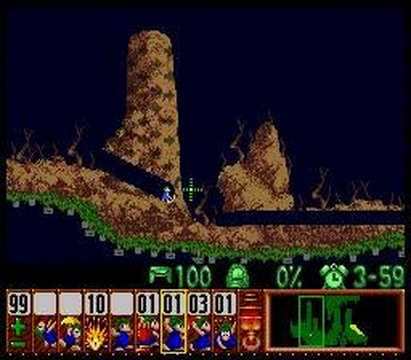 Lemmings - Taxing Level 13 Solution