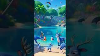 👉 💙🦌 Cartoon | Emotional Kids Song 🎵 Blue Gazelle  &amp; Hunter Murat ✨🎬 Episode 9 #shorts