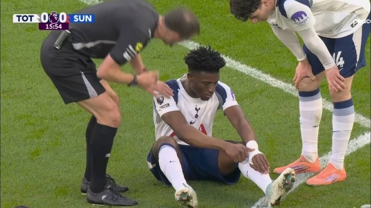 SAD! MOHAMMED KUDUS INJURED IN TOTTENHAM vs SUNDERLAND (1-1) B.DAVIES AND B.BROBBEY GOALS