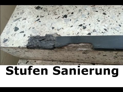 Betonwerkstein Stufen Sanierung Stein Doktor Youtube