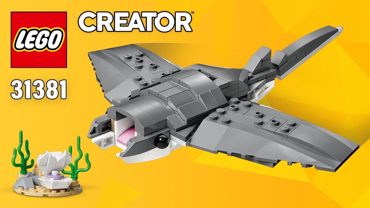 Конструктор LEGO «Манта» (31381) из набора Creator 3in1 «Свирепая акула» | Альтернативная инструк...
