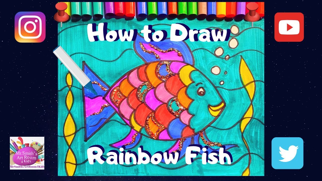 How to Draw Rainbow Fish - YouTube