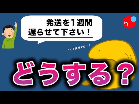 メルカリ購入者「10日後に発送して…」←応じてもいいの？【結論：OK