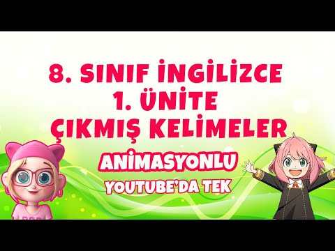 8. Sınıf İngilizce 1. Ünite Kelimeler | LGS 2024