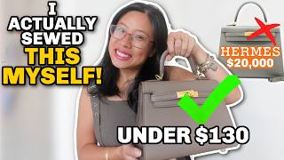 I ACTUALLY Made A DIY Hermes Kelly Bag At Home For Under $130! Babylon Leather DIY Kit For Beginners
