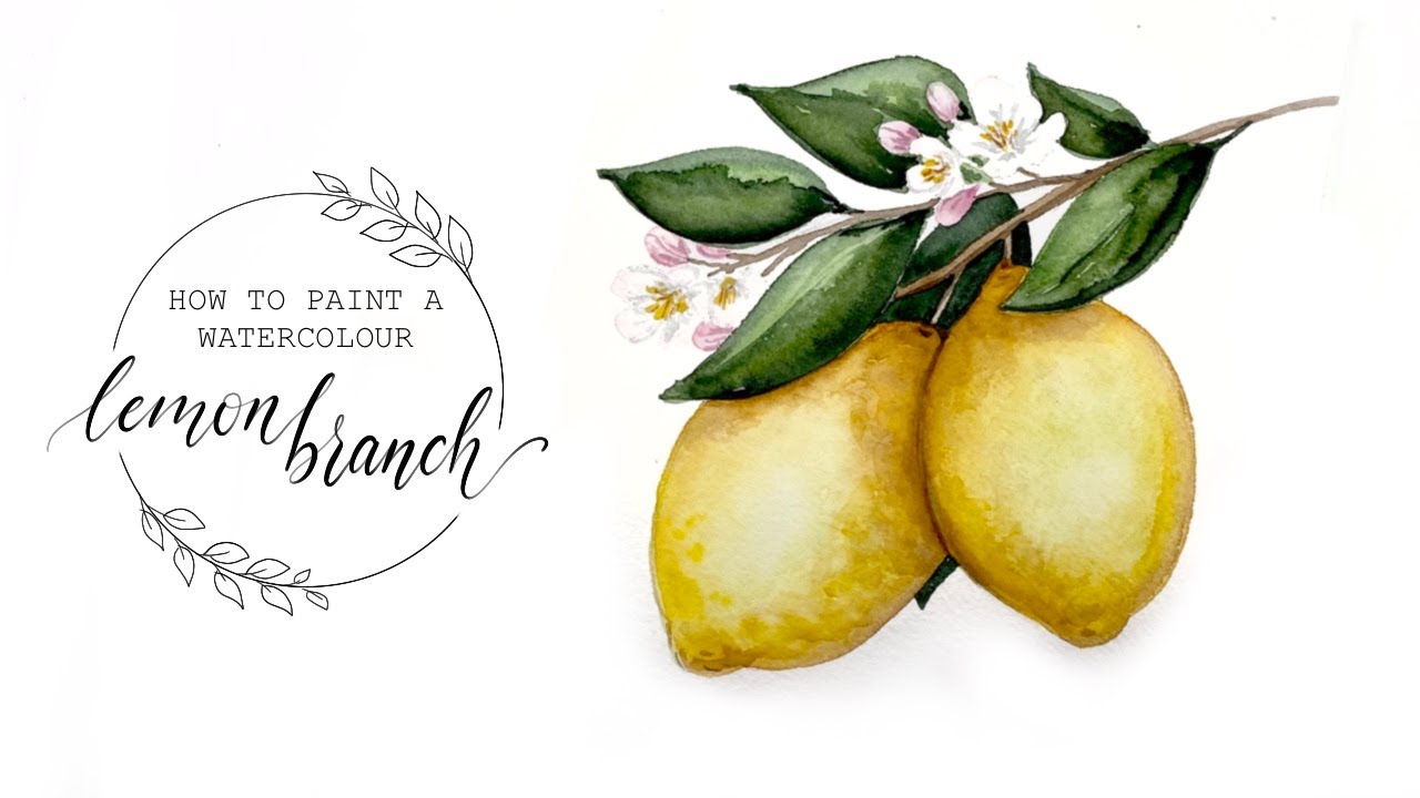 How To Paint A Watercolour Lemon Branch YouTube