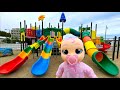 Cry Babies doll have a fun on the playground