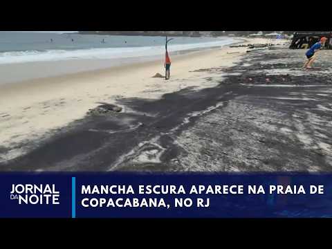 Dark stain appears on Copacabana Beach in Rio de Janeiro