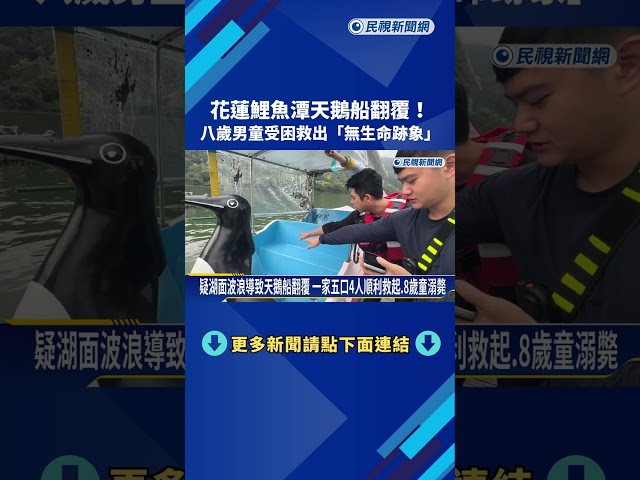 出遊憾事! 花蓮鯉魚潭天鵝船翻覆 8歲童救出急送醫仍不治－民視新聞