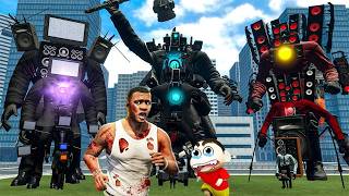 New TV Mecha Boss & Speaker Woman Vs Speaker Boss & Skibidi Toilets In GTA 5 screenshot 2