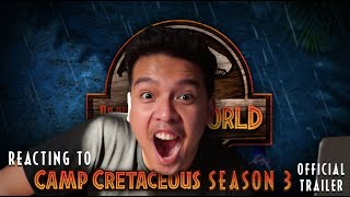 REACTING TO JURASSIC WORLD: CAMP CRETACEOUS OFFICIAL TRAILER! (Season 3)