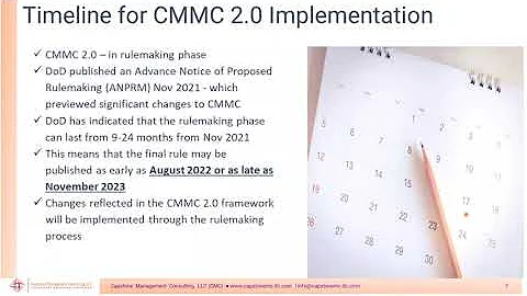 Cybersecurity Maturity Model Certification (CMMC) Prep