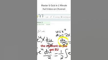 Learn to Master U-SUB for Integrals Easy
