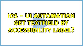 iOS - UI Automation get textfield by accessibility label?