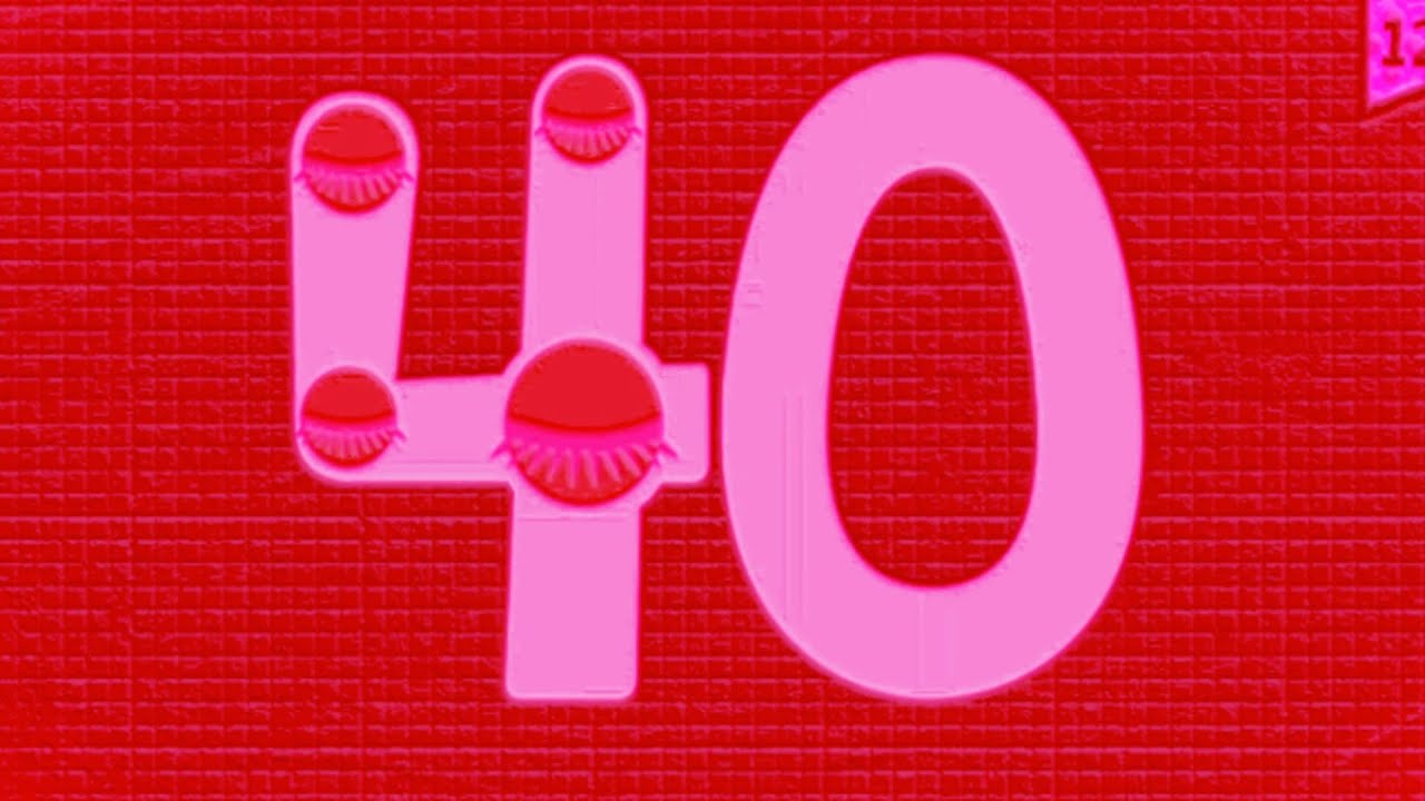 ENDLESS NUMBERS COUNT 40, INVERSIONS COLOR EFFECT, RED COLOR FILTER ...