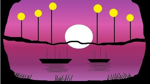 how to draw beautiful scenery in ms paint /computer painting/@littlestarkidchannel