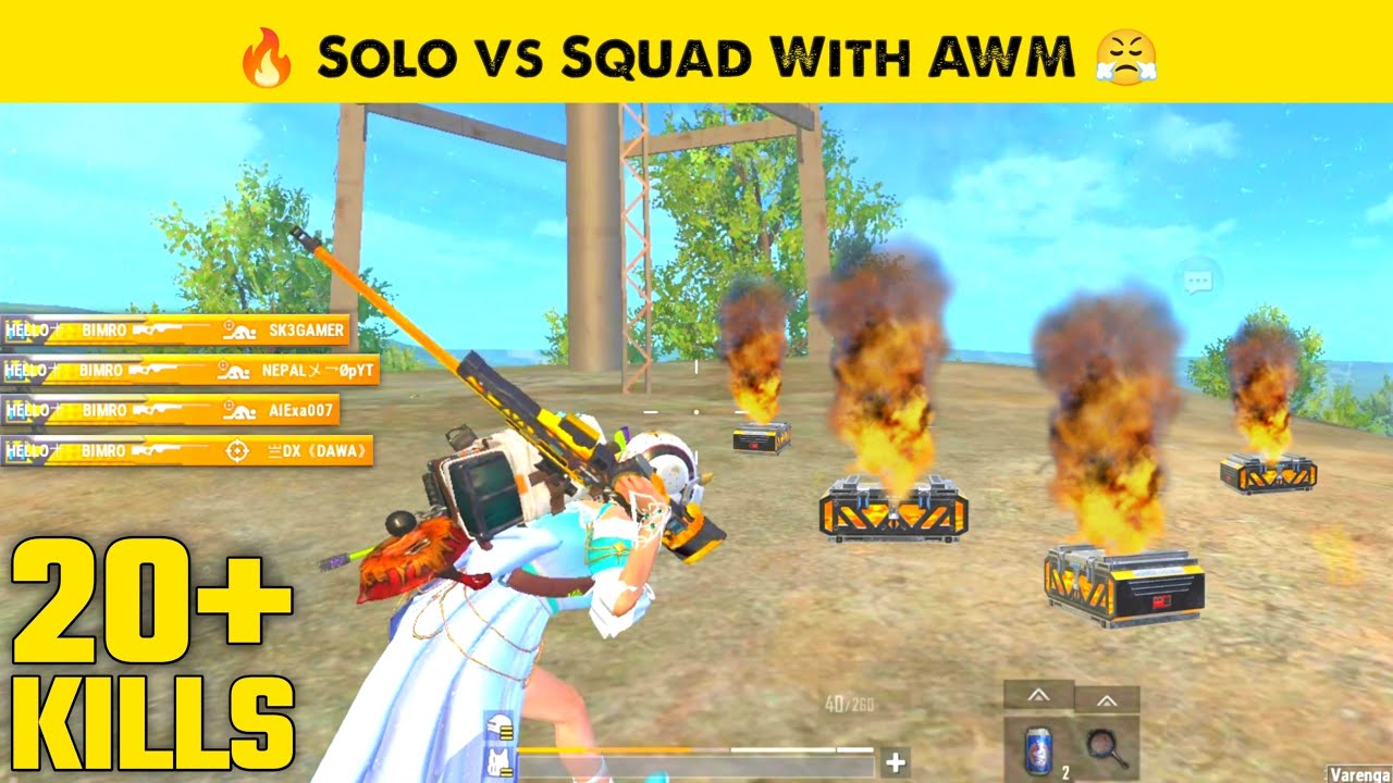 PUBG Lite AWM in Solo VS Squad | PUBG Mobile Lite AWM Gameplay | BGMI Lite LION x GAMING