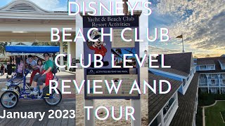 Disney's Beach Club Resort Club Level Tour and Review/See all the food the lounge offers/Jan 2023