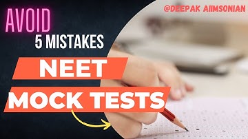 How many mock tests we should give?Everything about mock tests by Deepak ( AIR-5 NEET’21 ) #neet2023