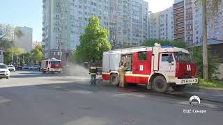 В центре Самары загорелся заброшенный 2 этажный дом