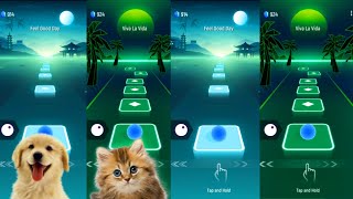 Tiles hop EDM Rush   Brown dog vs Cute cat on Ball Games channel screenshot 4