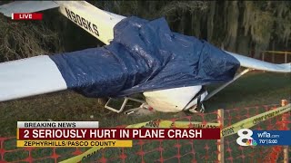 2 seriously injured after plane crash at Pasco County airport