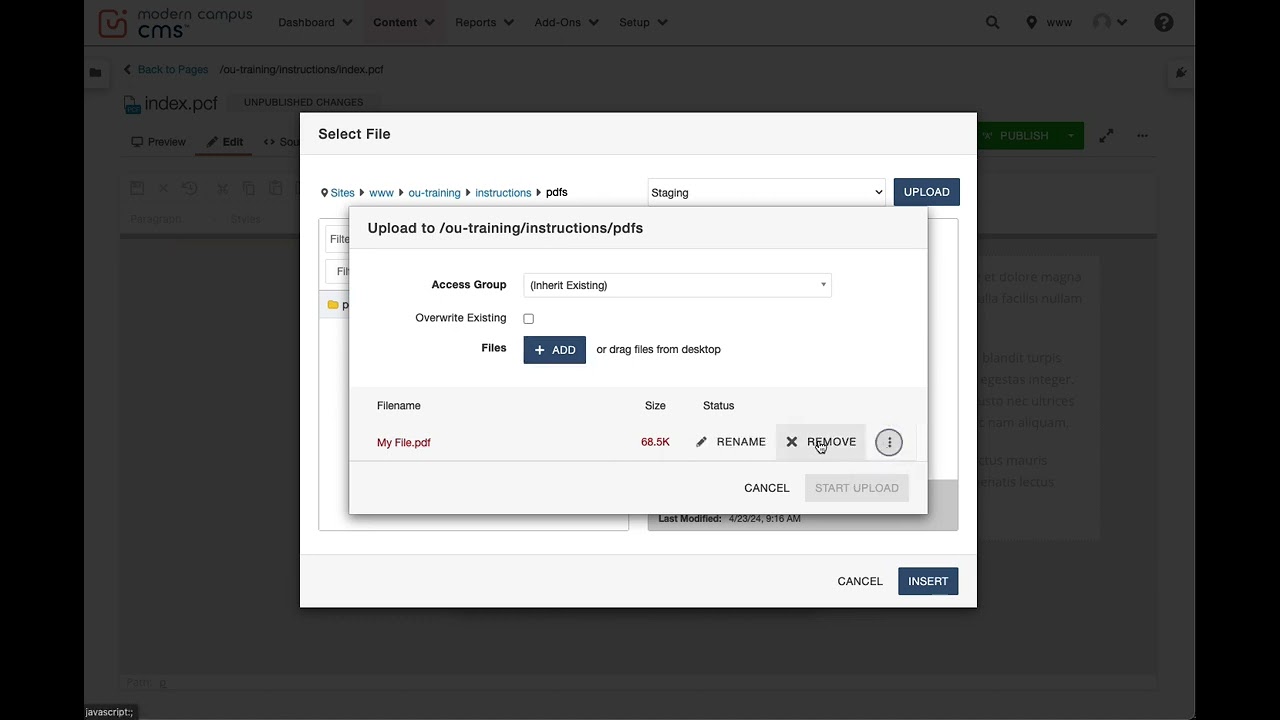 Preview image for Files Editable Region video