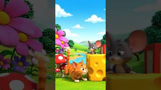 🐱 Mouse &amp; Cat Ultimate Block Tower Challenge! 🧀✨ #shorts  #viralvideo