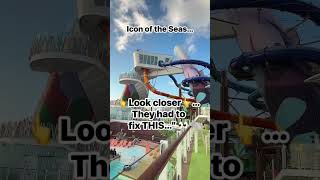 This orange water slide on Icon of the Seas had an issue last year… If you look closely now, you’ll