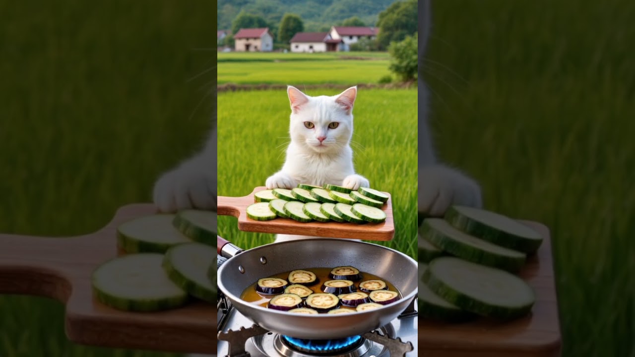 cooking vegs😻#cat #cute #catmemes #catcooking #catlover
