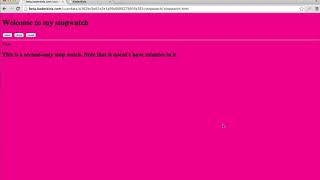 JavaScript Stopwatch