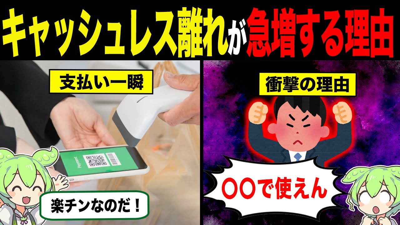 キャッシュレス離れが止まらない理由【ずんだもん&ゆっくり解説】