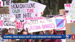 Carmel High students protest federal immigration policies with walkout