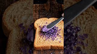 💎 Crystals Spread on Bread… This Looks so good  #satisfying