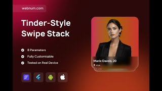 FlutterFlow Tinder Swipe Cards Widget 💘 #flutterflow #swipecard #cards #widget