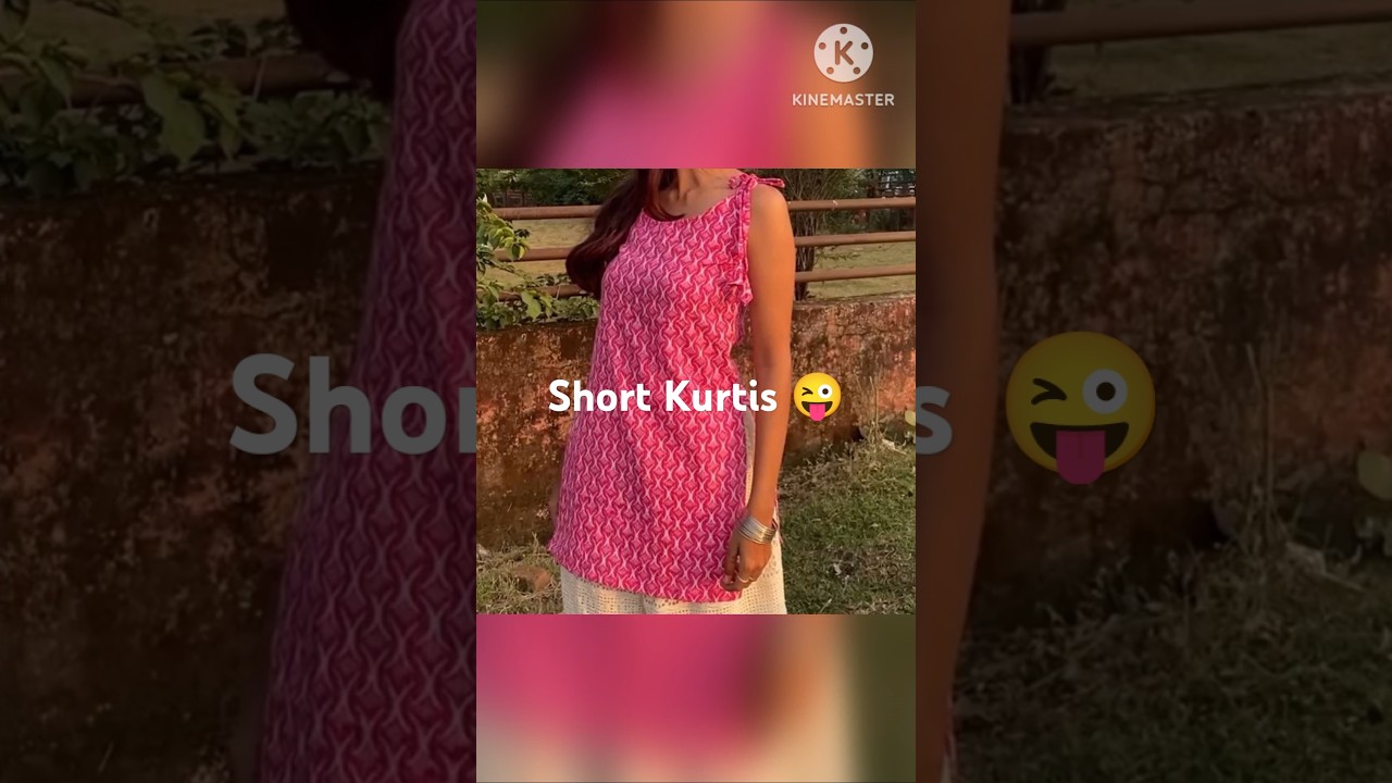 Beautiful😍Short Kurtis😍 trending half sleeve kurti design photo 