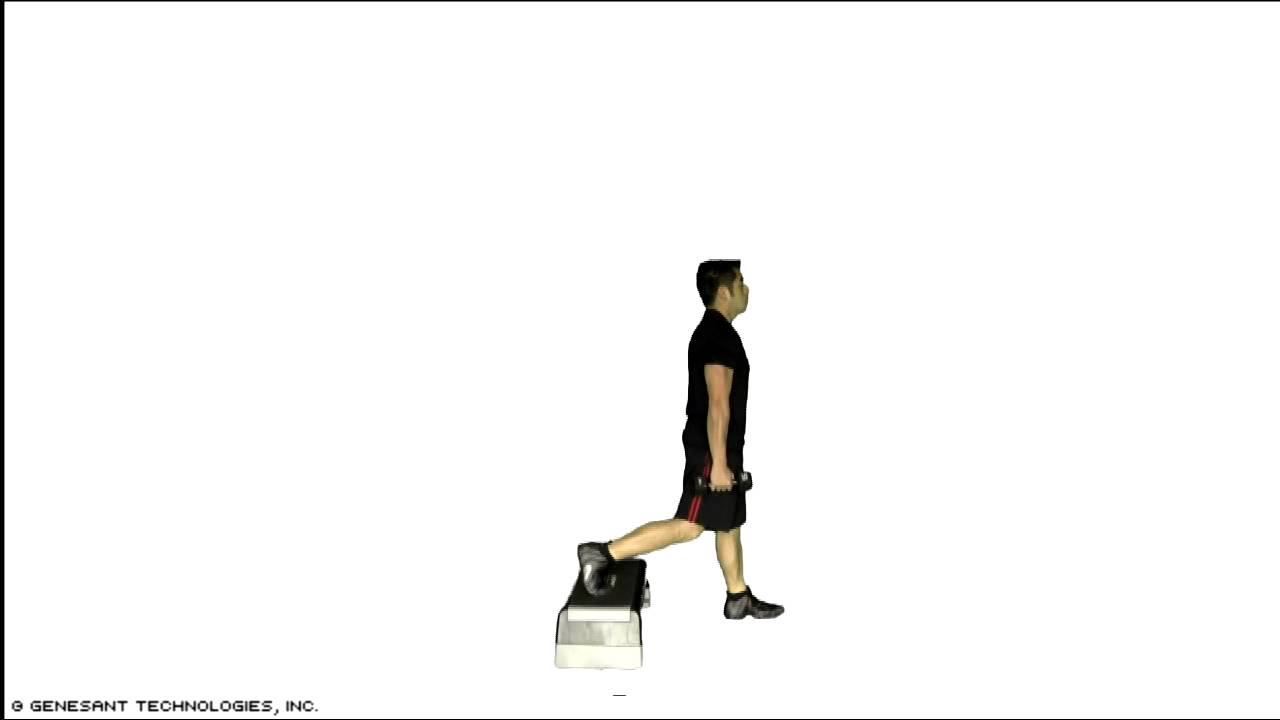 Thighs Exercise: Dumbbell Bulgarian Split Squat Exercise - YouTube