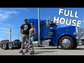 Family Life OVER THE ROAD in my New Peterbilt 389