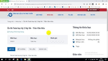 HỌC SINH: Hướng dẫn học sinh học trên hệ thống VNPT - Elearning