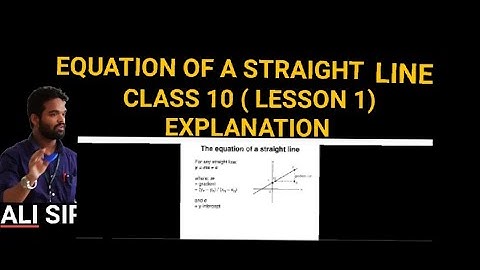 Equation of a straight line class 10 || Equation of a straight line || icse || cbse || m l aggarwal