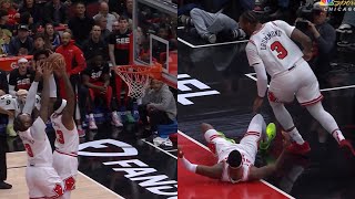 Andre Drummond and Torrey Craig double missed slam dunk