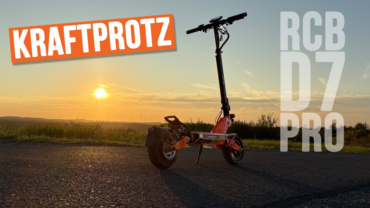 RCB D7 Pro E-Scooter mit ABE im Praxistest. Straßenzulassung, 140 km Reichweite und 1600 Watt.