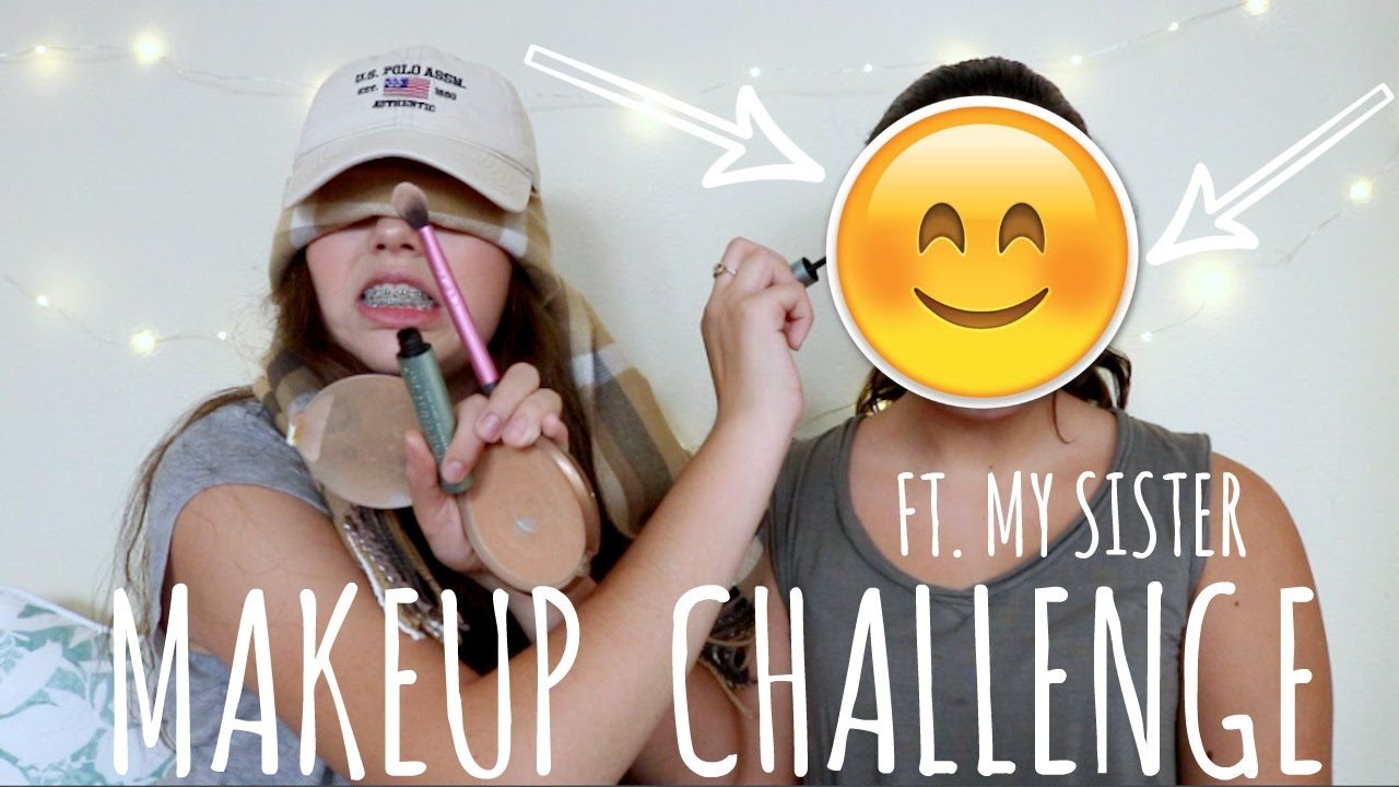 Blindfolded Makeup CHALLENGE ft. my sister| Dianna Ysabel - YouTube